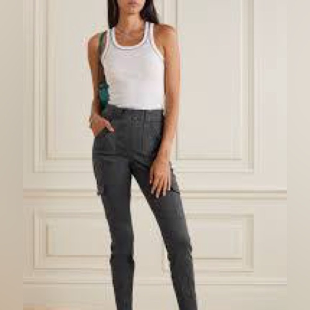 SPANX Stretch Twill Cargo Ankle Pants Medium Slim Is Built In Shaping NWOT
